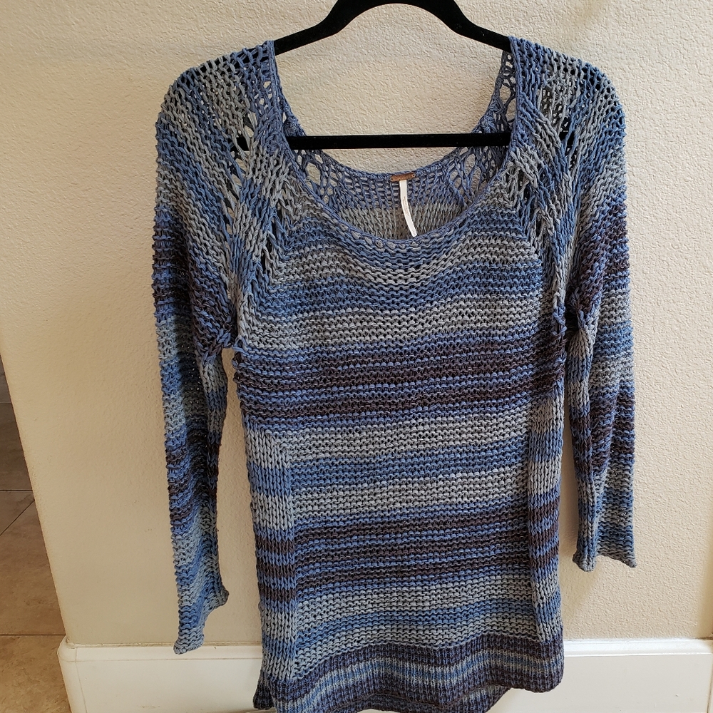 Free People Desert Moon Sweater Indigo - Picture 3 of 3